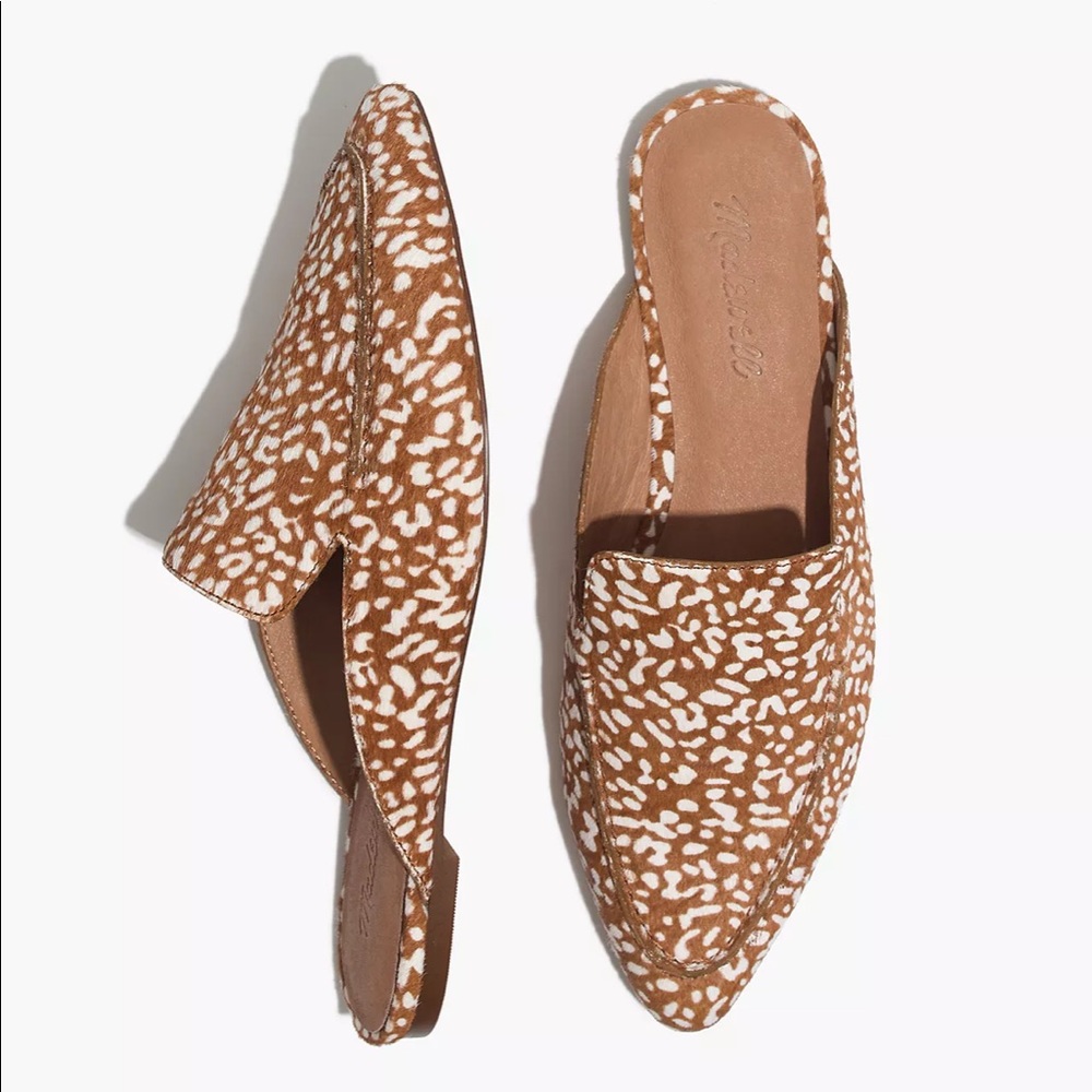 Frances Skimmer Mule in Mini Leopard Calf Hair